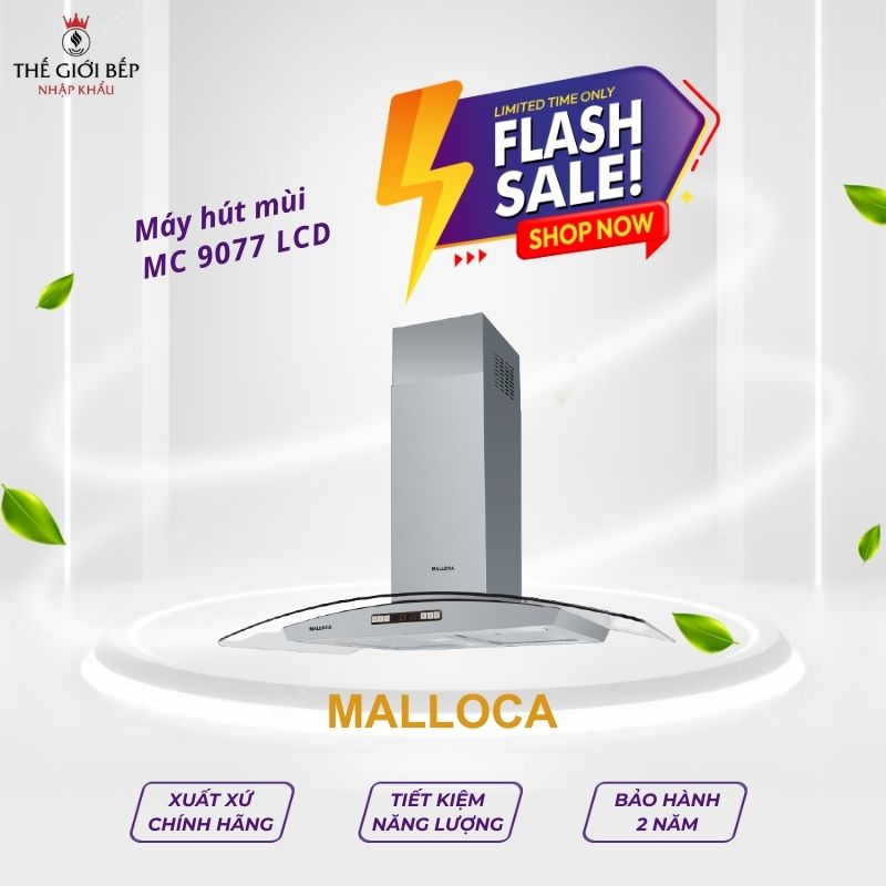 Máy hút mùi Malloca MC 9077 LCD (900)