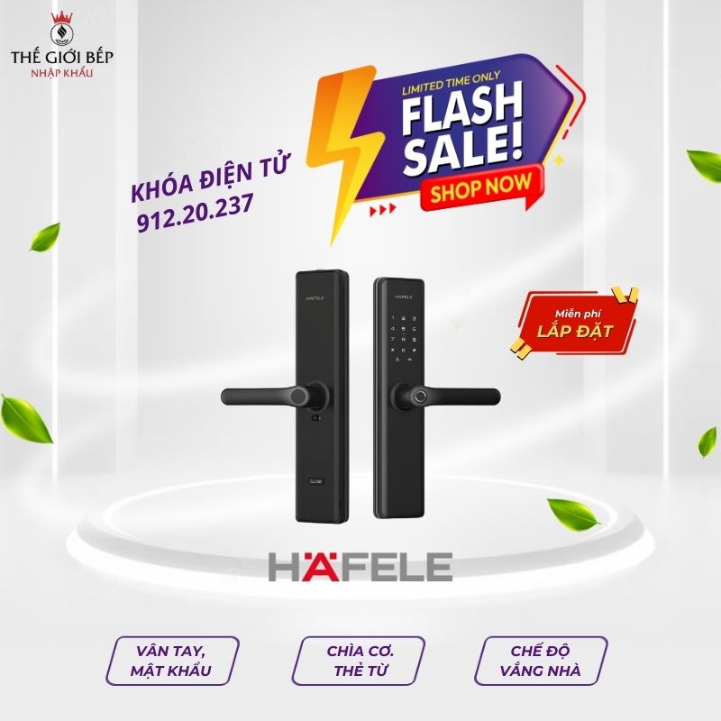 Khóa điện tử Hafele DL7600 Đen Không Pin 912.20.237