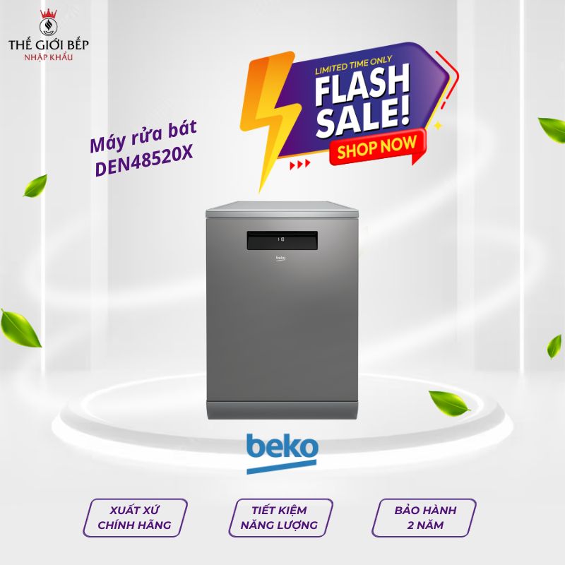 Máy rửa bát độc lập Beko DEN48520X