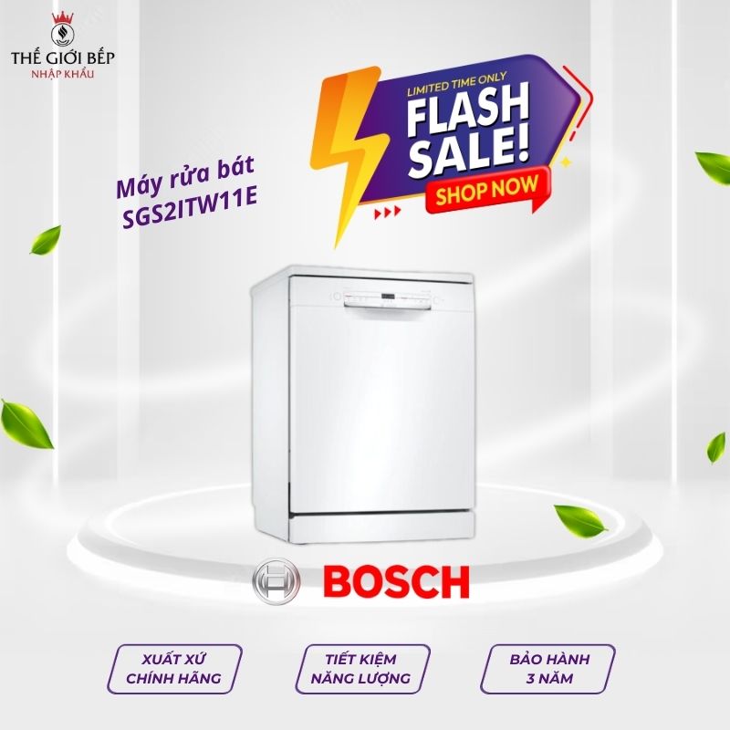 Máy rửa bát Bosch SGS2ITW11E serie 2, độc lập
