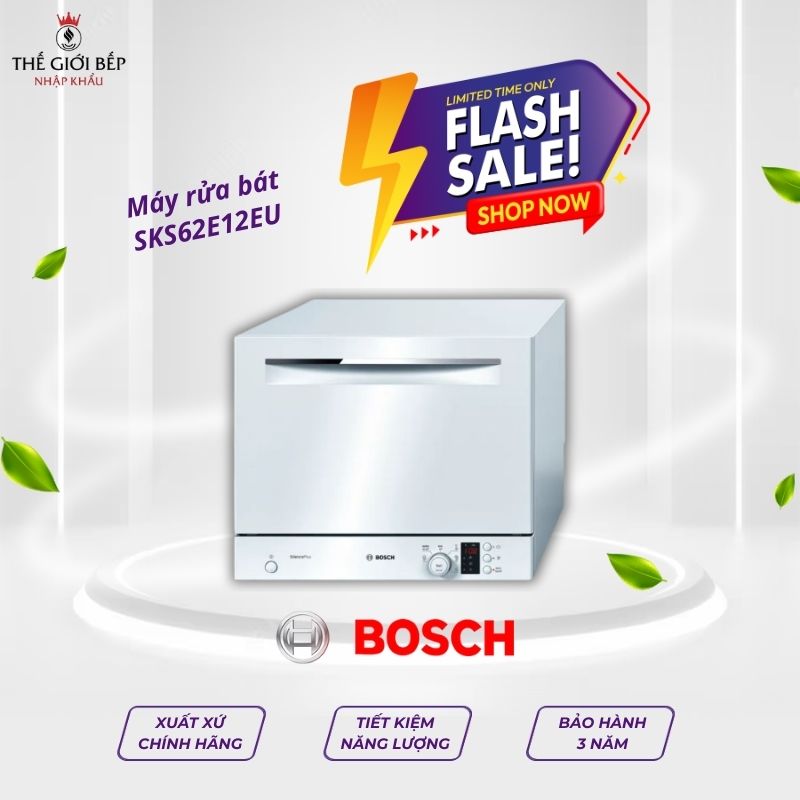 Máy rửa bát Bosch SKS62E12EU serie 6, độc lập