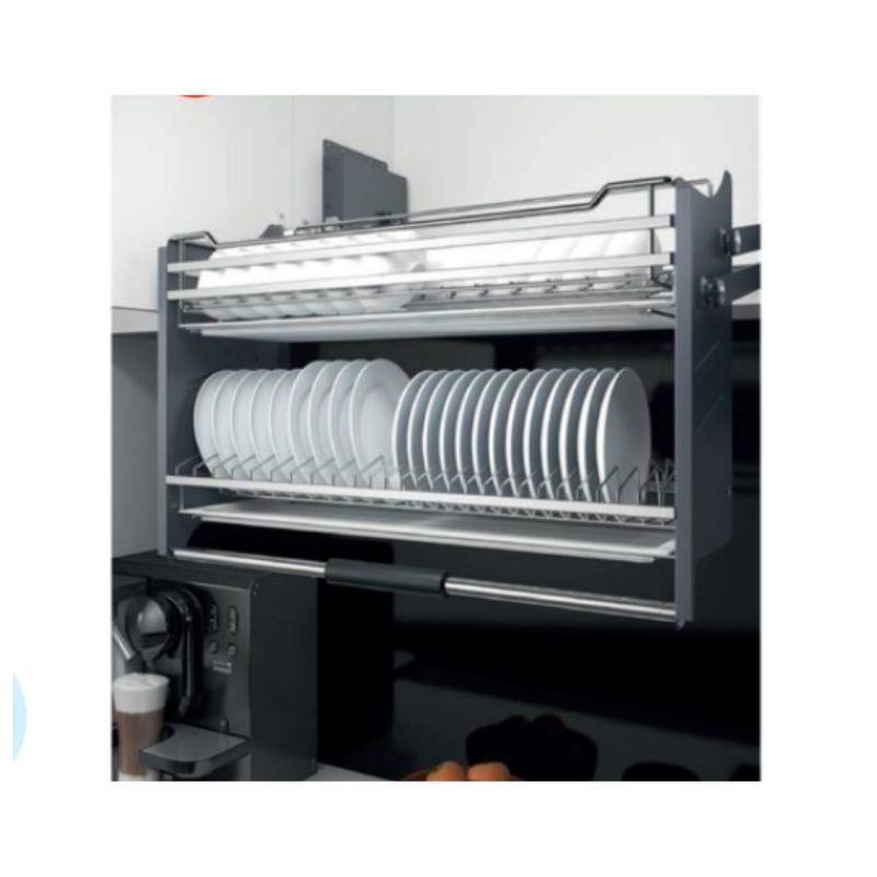Giá bát đĩa nâng hạ inox 304 Inoxen BNH304-90