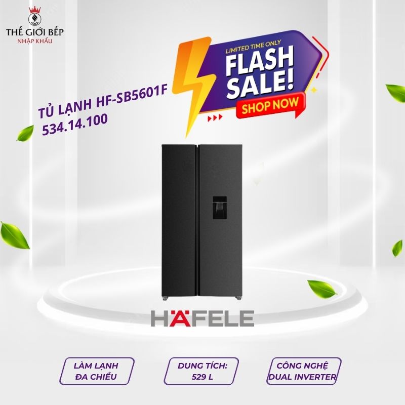 Tủ lạnh side by side Hafele HF-SB5601FB 534.14.100