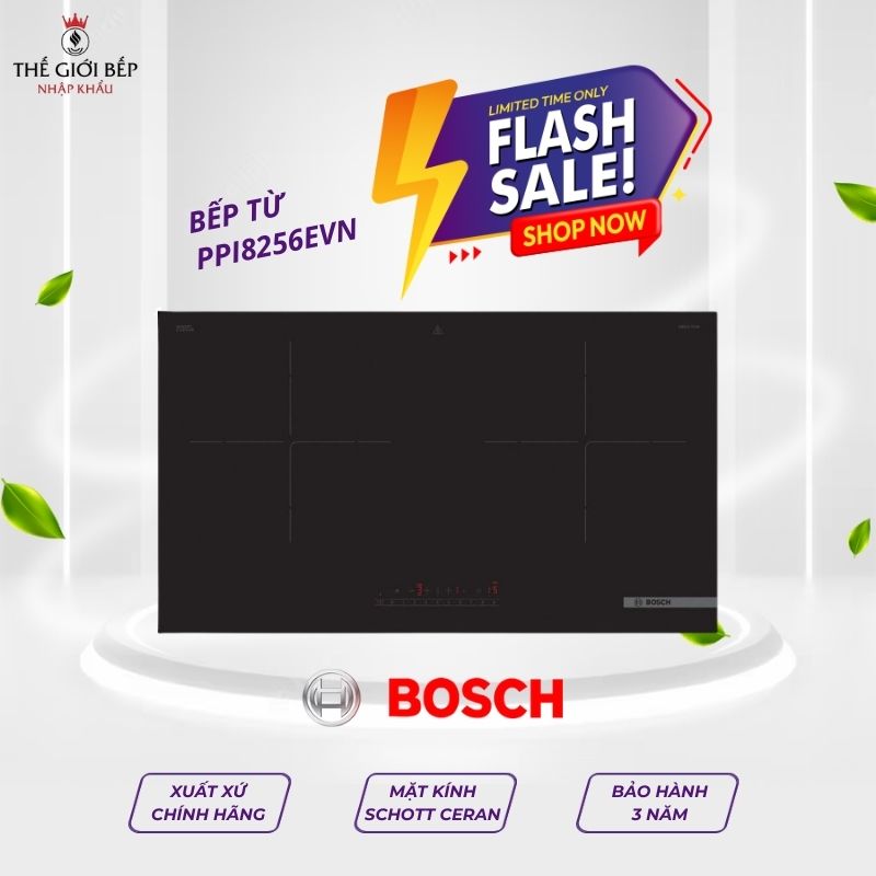 Bếp từ Bosch PPI8256EVN , 2 vùng nấu