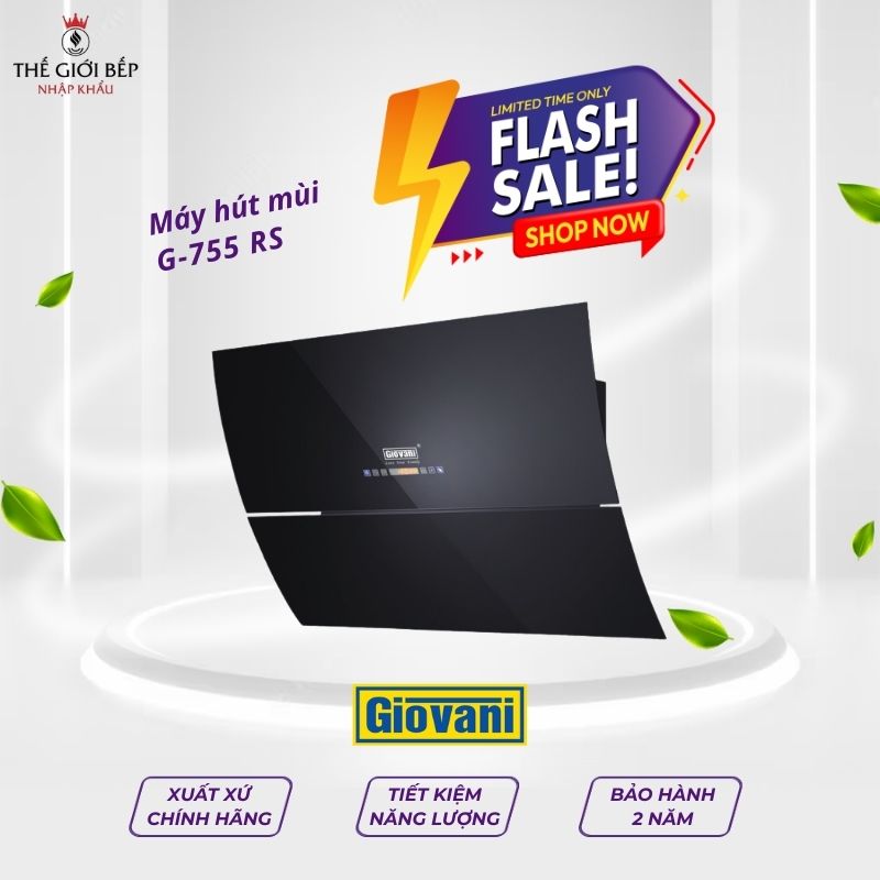 Máy hút mùi áp tường Giovani G-755 RS