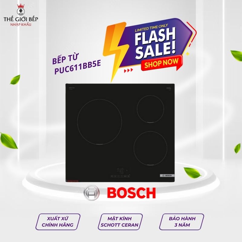Bếp từ Bosch PUC611BB5E , 3 vùng nấu  
