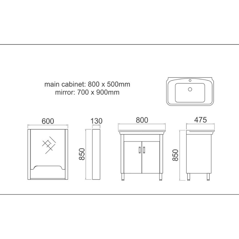 BỘ TỦ CHẬU GORLDE GD-102