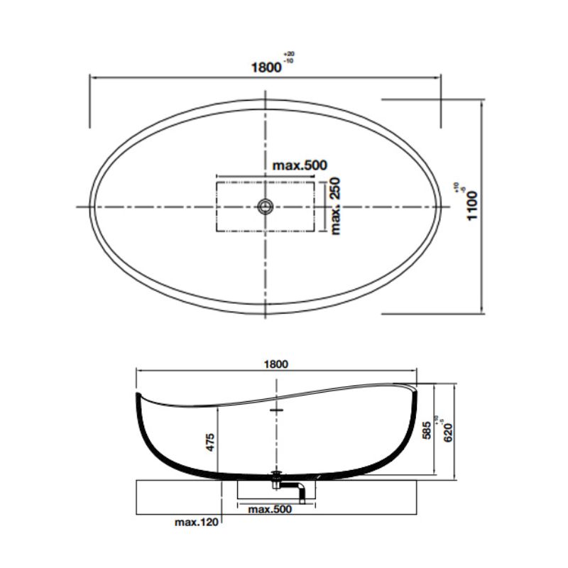 Bồn tắm đặt sàn HVN8015 Hafele 588.87.600