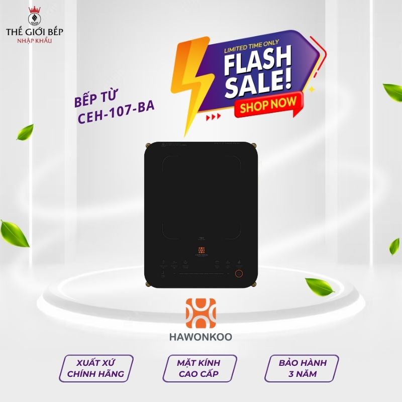 Bếp từ mini Hawonkoo CEH-107-BA di động