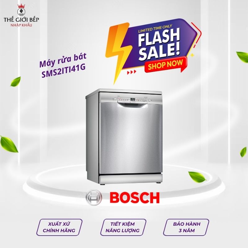 Máy rửa bát Bosch SMS2ITI41G serie 2, độc lập