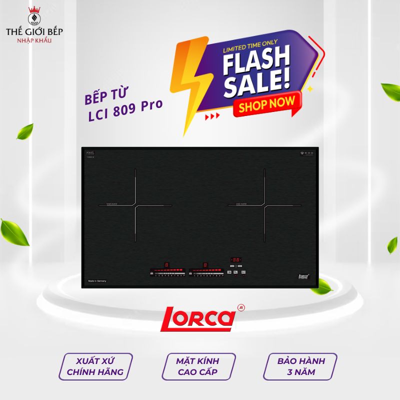 Bếp từ đôi Lorca LCI 809 Pro lắp âm 