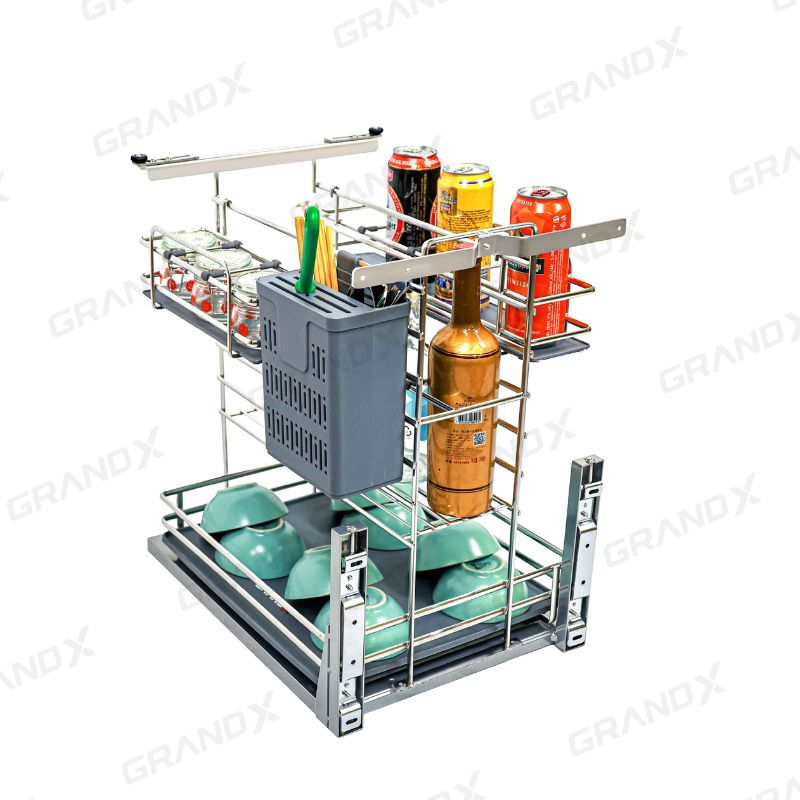 Giá dao thớt gia vị nan Oval Grandx XK.30M