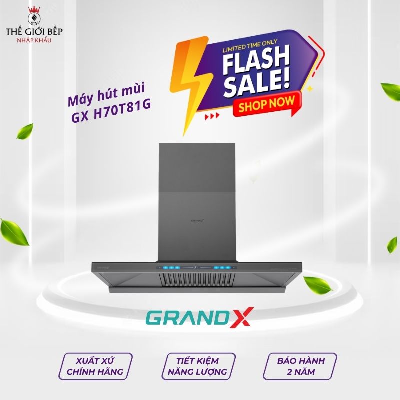 Máy hút mùi áp tường GrandX GX H70T81G