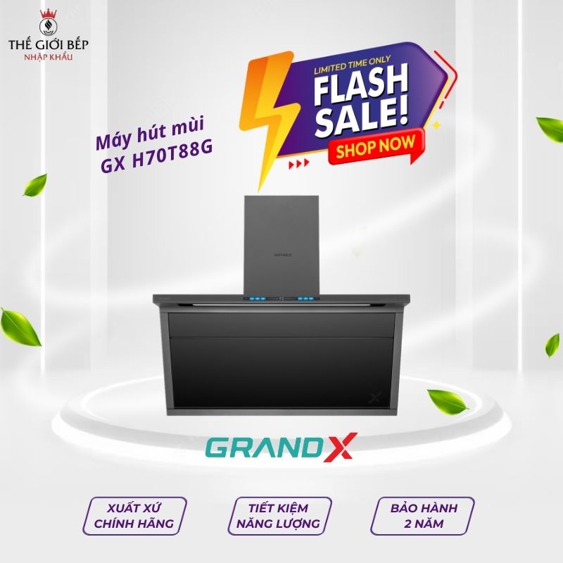 Máy hút mùi áp tường GrandX GX H70T88G