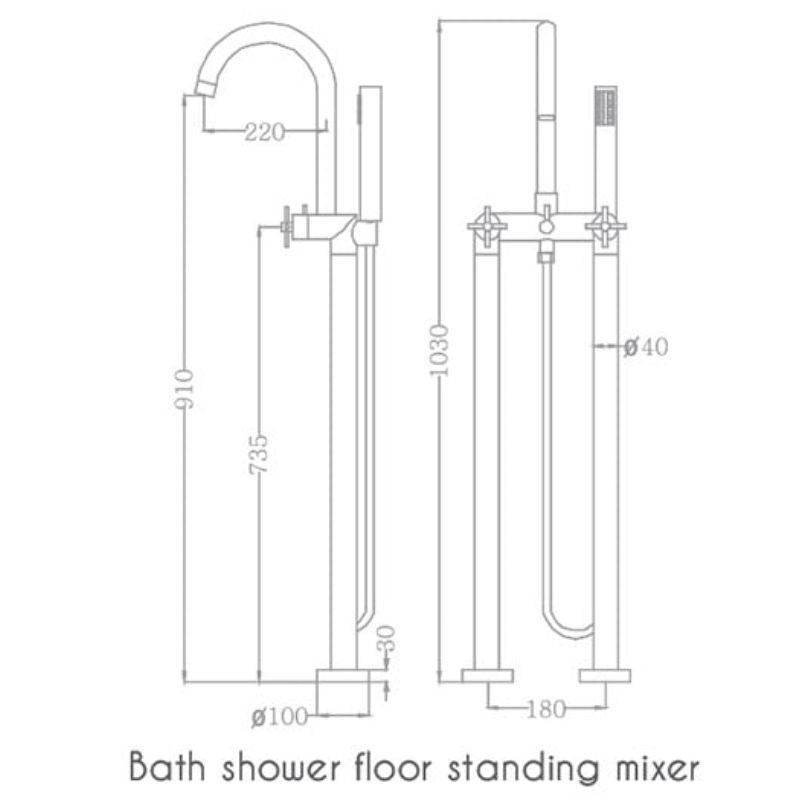 VÒI SEN TẮM GẮN BỒN EUROKING EU-51003-4