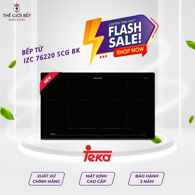 Bếp từ 2 vùng nấu IZC 76220 SCG BK 112510053