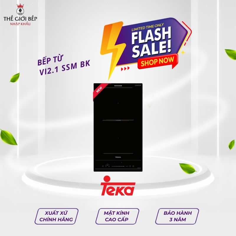 Bếp từ domino 2 vùng nấu Teka VI2.1 SSM BK 112650007