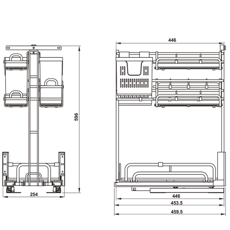 KỆ ĐỰNG GIA VỊ OMERO MULTI 450MM KOSMO 595.00.806