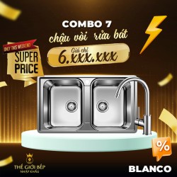 Combo Chậu rửa bát Blanco LEMIS 8-IF Chrome 237372 + Vòi rửa bát Blanco MIDA Chrome