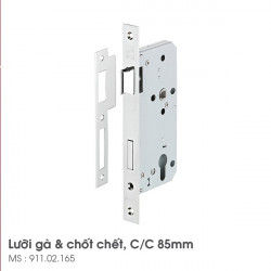 Thân Khóa Lưỡi Gà Chốt Chết C/C 85mm Hafele 911.02.165