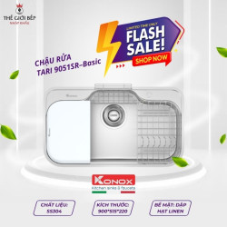 Chậu rửa bát inox 1 hố Konox TARI 9051SR