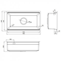 Chậu rửa bát 1 hố Kluger KWU8161FB-S76 Plus