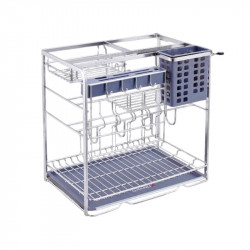 Giá đựng chai lọ gia vị dao thớt nan dẹt Grandx XK.25S2