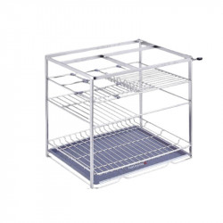 Giá đựng chai lọ gia vị nan dẹt Grandx XS.25S