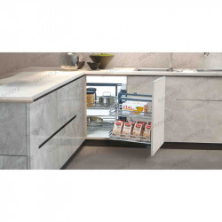 Kệ góc liên hoàn nan dẹt Inox Grandx XMC.45S LEFT