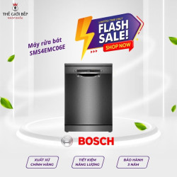 Máy rửa bát Bosch SMS4EMC06E serie 4, độc lập