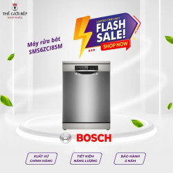 Máy rửa bát Bosch SMS6ZCI85M serie 6, độc lập