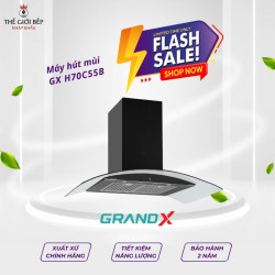 Máy hút mùi kính cong áp tường GrandX GX H70C55B