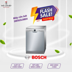 Máy rửa bát Bosch SMS63L08EA serie 6, độc lập