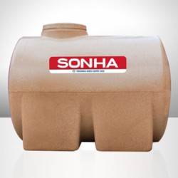Bồn nhựa vân đá cao cấp ngang màu vàng Sơn Hà 500L