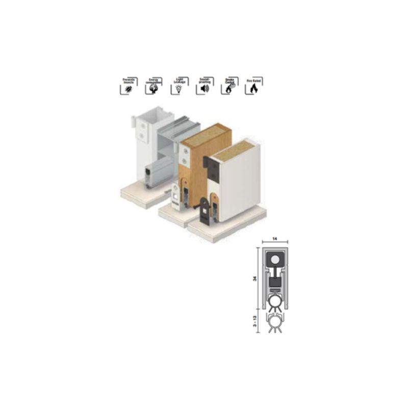 Thanh chắn bụi Hafele 950.35.013 RP8SI 920mm