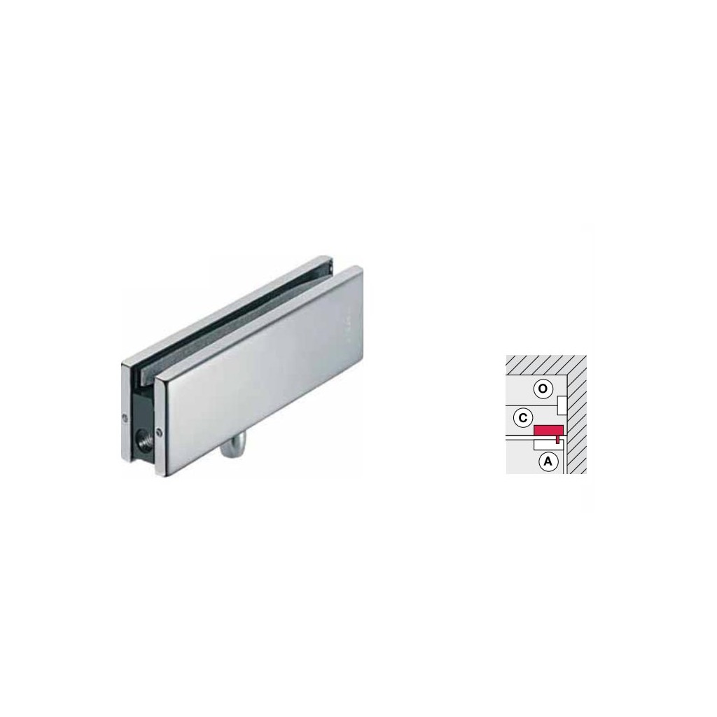 Kẹp trên khung có trục xoay inox bóng DIY 489.81.061