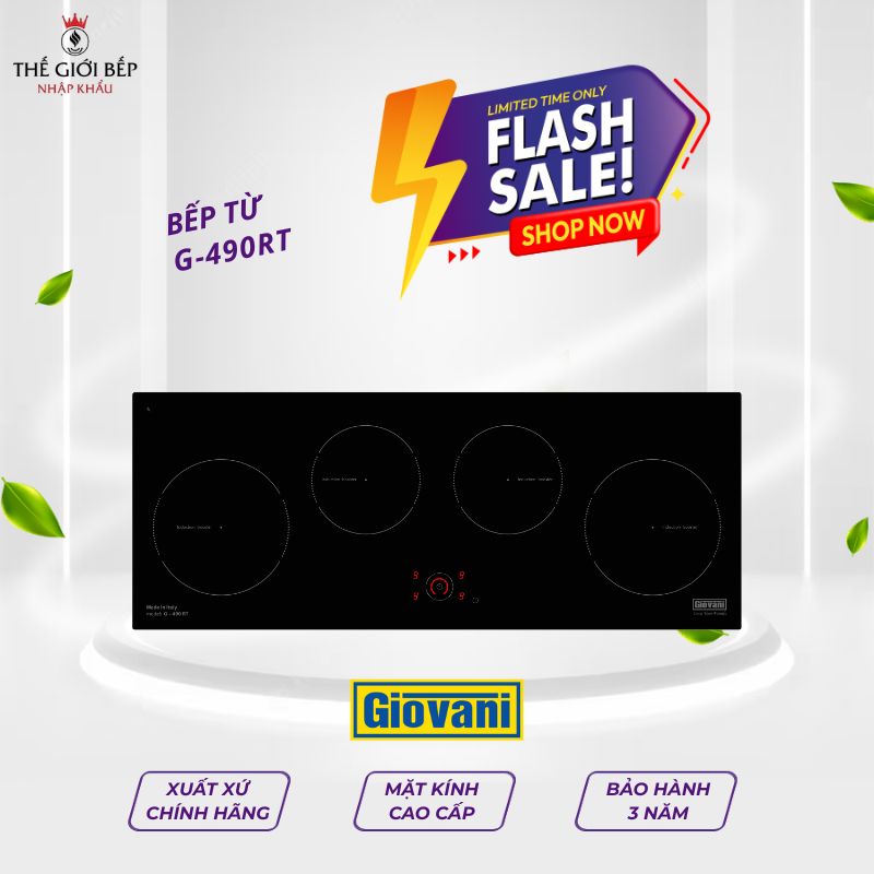 Bếp từ 4 vùng nấu Giovani G-490RT