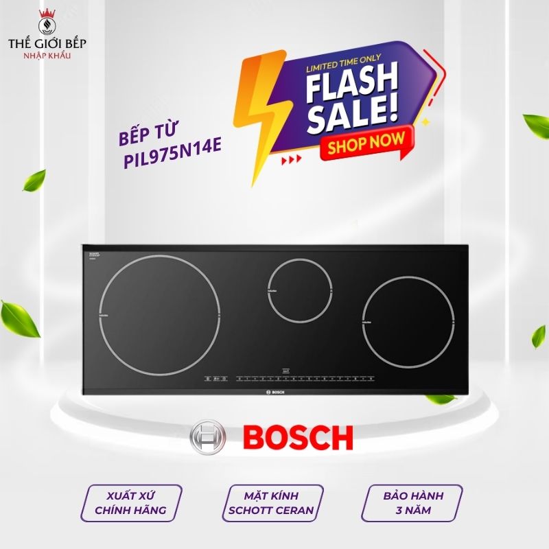  Bếp từ Bosch PIL975N14E 3 vùng nấu