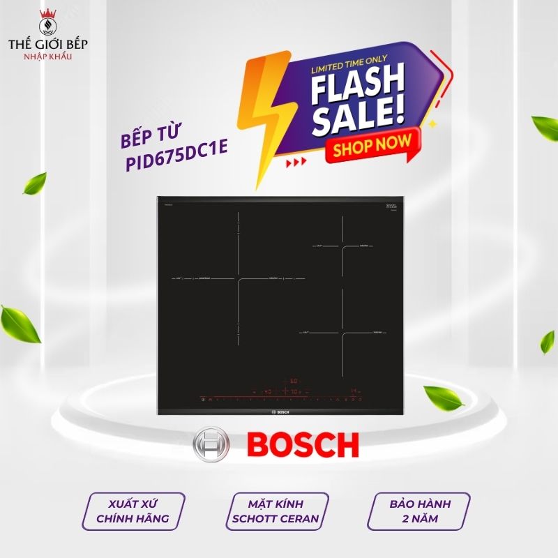  Bếp từ Bosch PID675DC1E, 3 vùng nấu