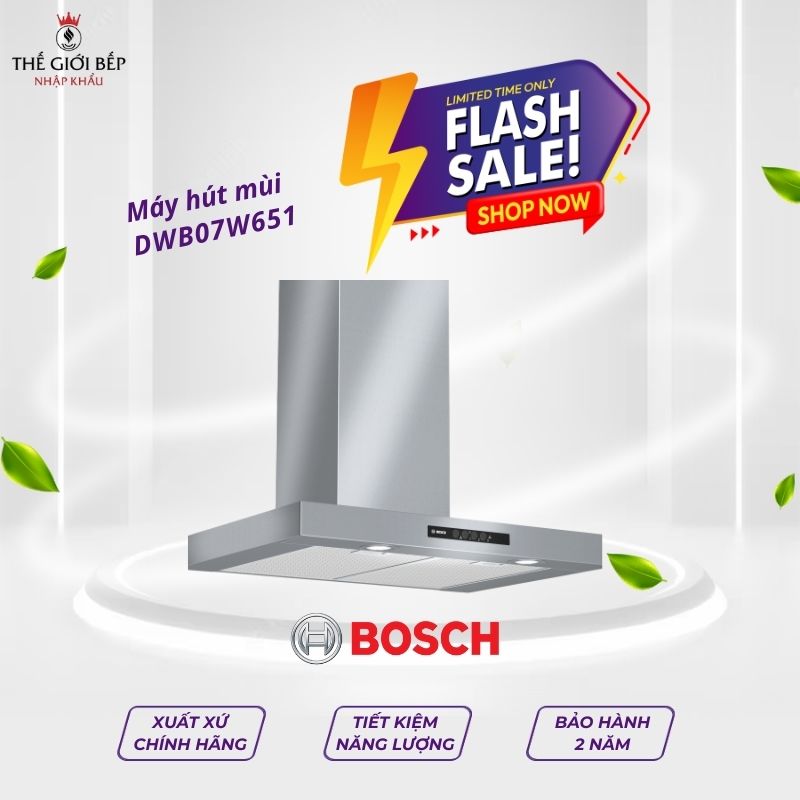 Máy hút mùi treo tường BOSCH DWB07W651