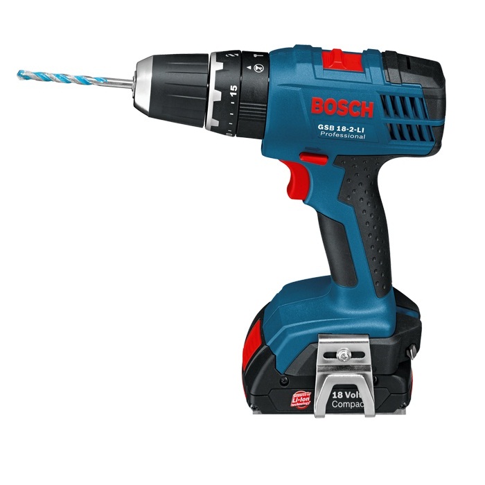 Máy khoan động lực dùng pin Bosch GSB 18-2-LI SET (18V/2.0AIV2) Mới