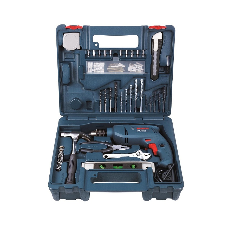 Máy khoan động lực Bosch GSB 550 + bộ phụ kiện 100 món Professional