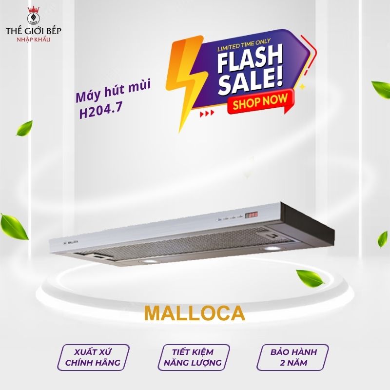Máy hút khử mùi âm tủ Malloca H204.7