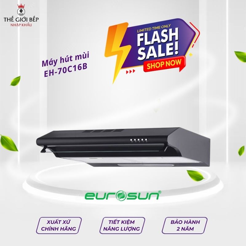 Máy hút khử mùi âm tủ Eurosun EH-70C16B 