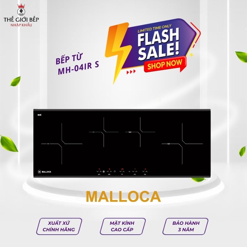 Bếp kết hợp 2 từ 2 điện Malloca MH-04IR S