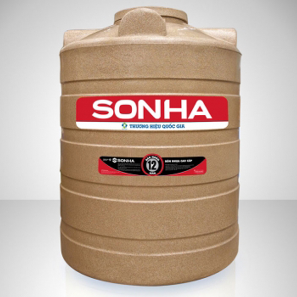 BỒN NHỰA VÂN ĐÁ CAO CẤP SƠN HÀ ĐỨNG MÀU VÀNG 700 LÍT
