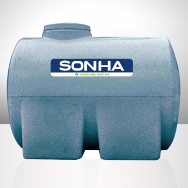 Bồn nhựa vân đá cao cấp ngang màu xám Sơn Hà 500L