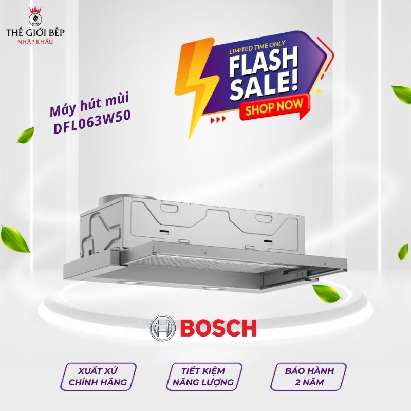 Máy hút mùi âm tủ Bosch DFL063W50