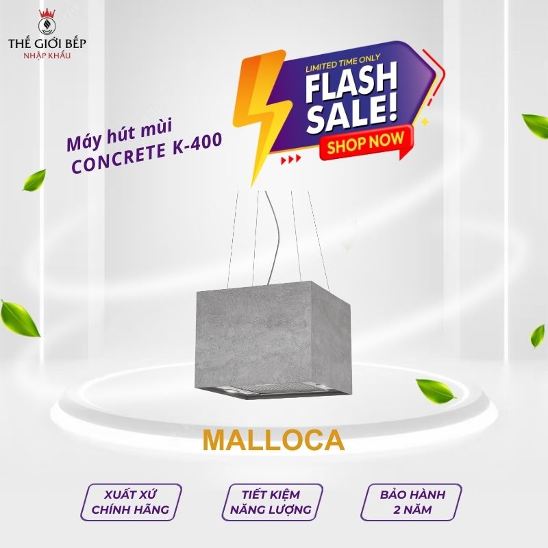 Máy hút khói khử mùi Malloca CONCRETE K-400