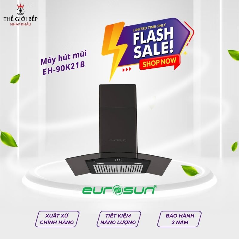 Máy hút khử mùi áp tường Eurosun EH-90K21B